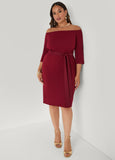 Belted Off The Shoulder Dress