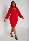 Heart Cutout Bodycon Dress
