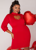 Heart Cutout Bodycon Dress