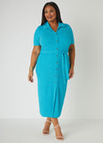 Plus Size Knit Dress Plus Size Shirtdress Plus Size Midaxi Dress