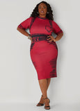 Plus Size Pop Art Bodycon Dress