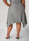 Pleated Asymmetric Skirt