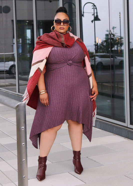 Asymmetric Pleated Skirt