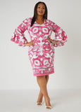 Plus Size knit dress plus size sheath dress plus size shift spring dress