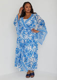 Plus Size scarf print maxi dress plus size wrap dress plus size sundress