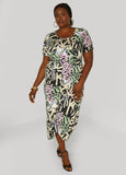 Plus Size Graffiti Print T Shirt Dress