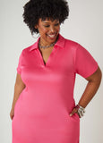 V Neck Polo Maxi Dress