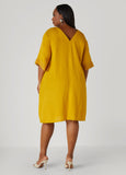 Crochet Trimmed V Neck Dress