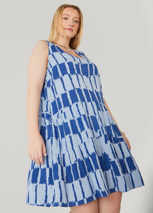 Plus Size Tie Dyed Swing Dress