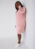Lurex™ Trimmed Hooded Velour Dress