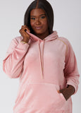 Lurex™ Trimmed Hooded Velour Dress