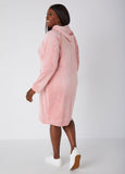 Lurex™ Trimmed Hooded Velour Dress