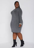 Lurex Bodycon Sweater Dress