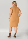Mock Neck Bodycon Sweater Dress