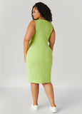 Ribbed V Neck Tank Dress