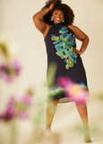 Watercolor Print Halter Dress