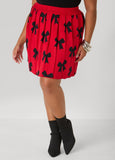 Pleated Bow Mini Skirt