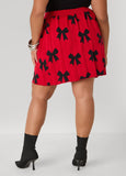 Pleated Bow Mini Skirt