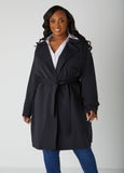 Plus Size Knit Trench Coat Wrap Coat Plus Size Fall Coat