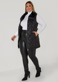 Faux Fur Trimmed Quilted Vest