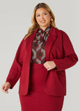 Plus Size Button Front Blazer