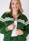 Zip Front Striped Track Jacket