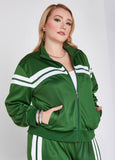 Zip Front Striped Track Jacket