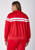 Zip Front Striped Track Jacket