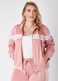 Zip Front Striped Track Jacket