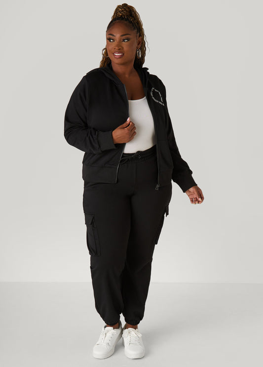 Plus Size French Terry Cargo Joggers