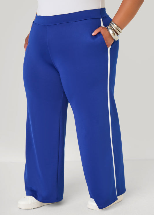 Striped Wide Leg Track Pants