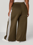 Wide Leg Striped Track Pants