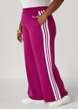 Wide Leg Striped Track Pants