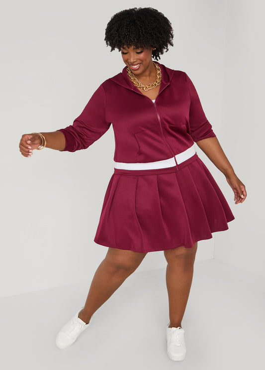 Plus Size Pleated Tennis Skort