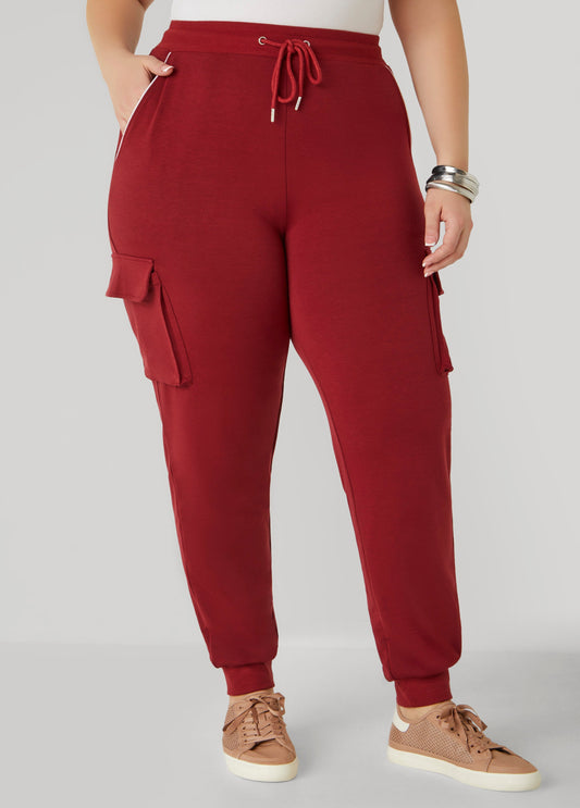 Plus Size French Terry Cargo Joggers Plus Size Matching Set