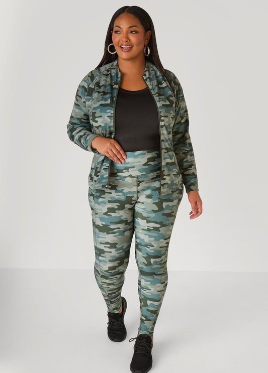 Plus Size Camo Print Leggings