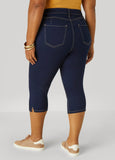 Side Split Denim Capris