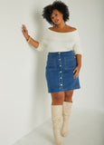 Patch Pocket Denim Skirt