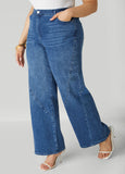 Seam Detailed Wide Leg Jeans