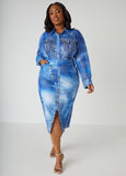 Plus Size Denim Shirt Plus Size Collared Shirt Plus Size Fashion Set
