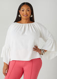 Textured Bell Sleeved Blouse