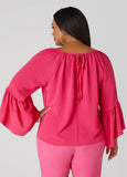 Textured Bell Sleeved Blouse