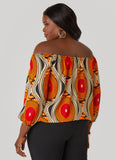 Printed Off The Shoulder Blouse