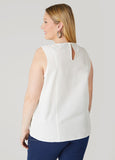 Embroidered Cotton And Linen Top