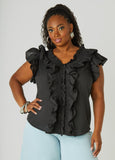 Ruffled Cotton Blouse