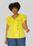Ruffled Cotton Blouse