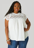 Crochet Paneled Blouse