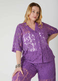 Plus Size Corded Lace Shirt