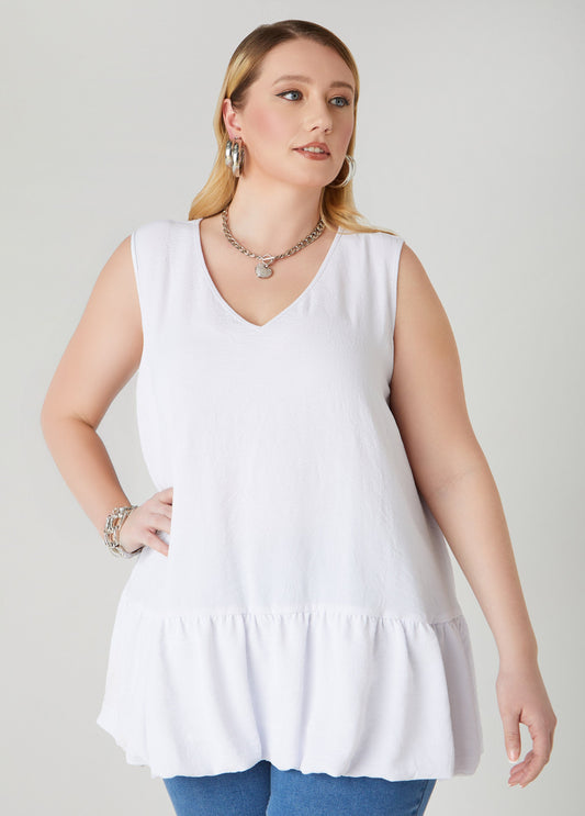 Textured Flounced Blouse