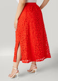 Corded Lace Maxi Skirt